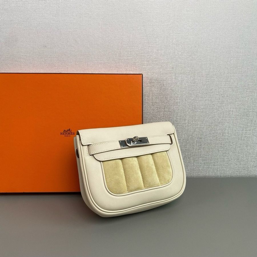 🐎Hermes愛馬仕|拼麂皮 mini berline斜挎包|98新|X刻-2