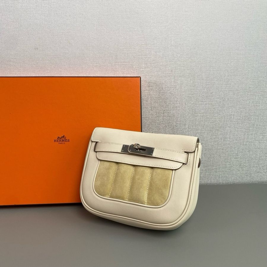 🐎Hermes愛馬仕|拼麂皮 mini berline斜挎包|98新|X刻-3