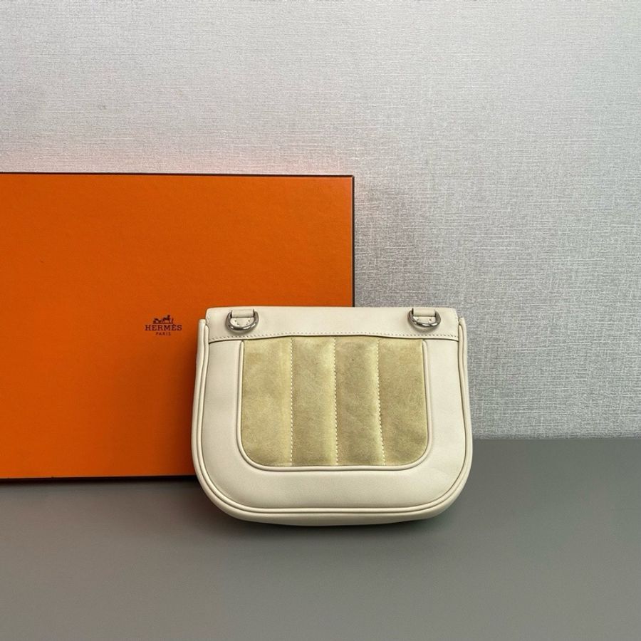 🐎Hermes愛馬仕|拼麂皮 mini berline斜挎包|98新|X刻-4