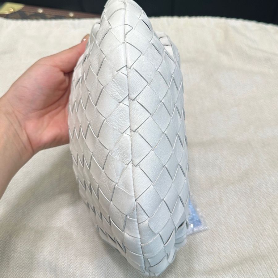 BV 葆蝶家Mini Jodie 編織包 白色-5