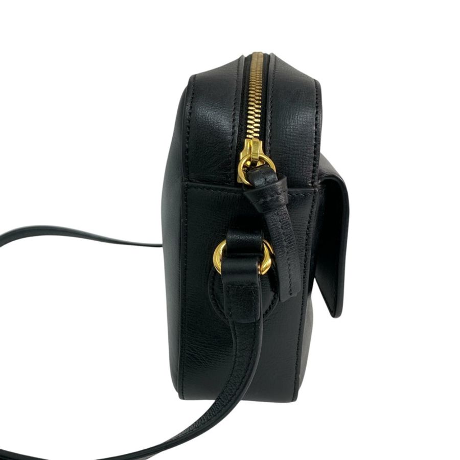 ☆ GUCCI 古馳 Black Calfskin Horsebit Crossbody Bag 黑色小牛皮斜揹袋 645454-267011817-4