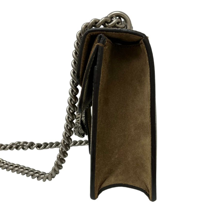 ☆ GUCCI 古馳 Beige, Brown Coated Canvas, Suede Leather Dionysus Chain Shoulder Bag 淺褐色, 啡色塗層帆布, 麂皮鏈條肩背包 421970-267012044-2