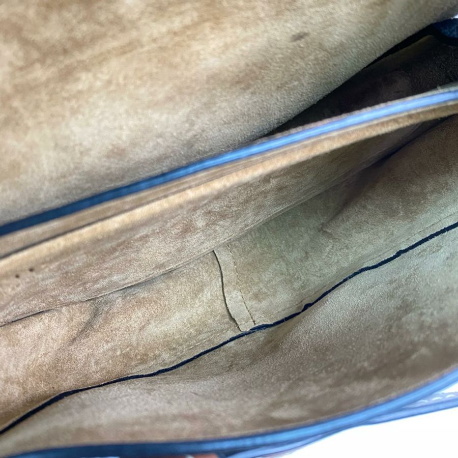 ☆ LOEWE 羅意威 Black And Brown Calfskin Gate Shoulder Bag 黑色和啡色小牛皮肩背包-267012143-12