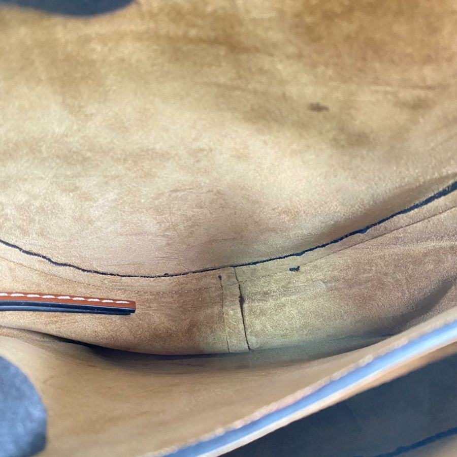 ☆ LOEWE 羅意威 Black And Brown Calfskin Gate Shoulder Bag 黑色和啡色小牛皮肩背包-267012143-18
