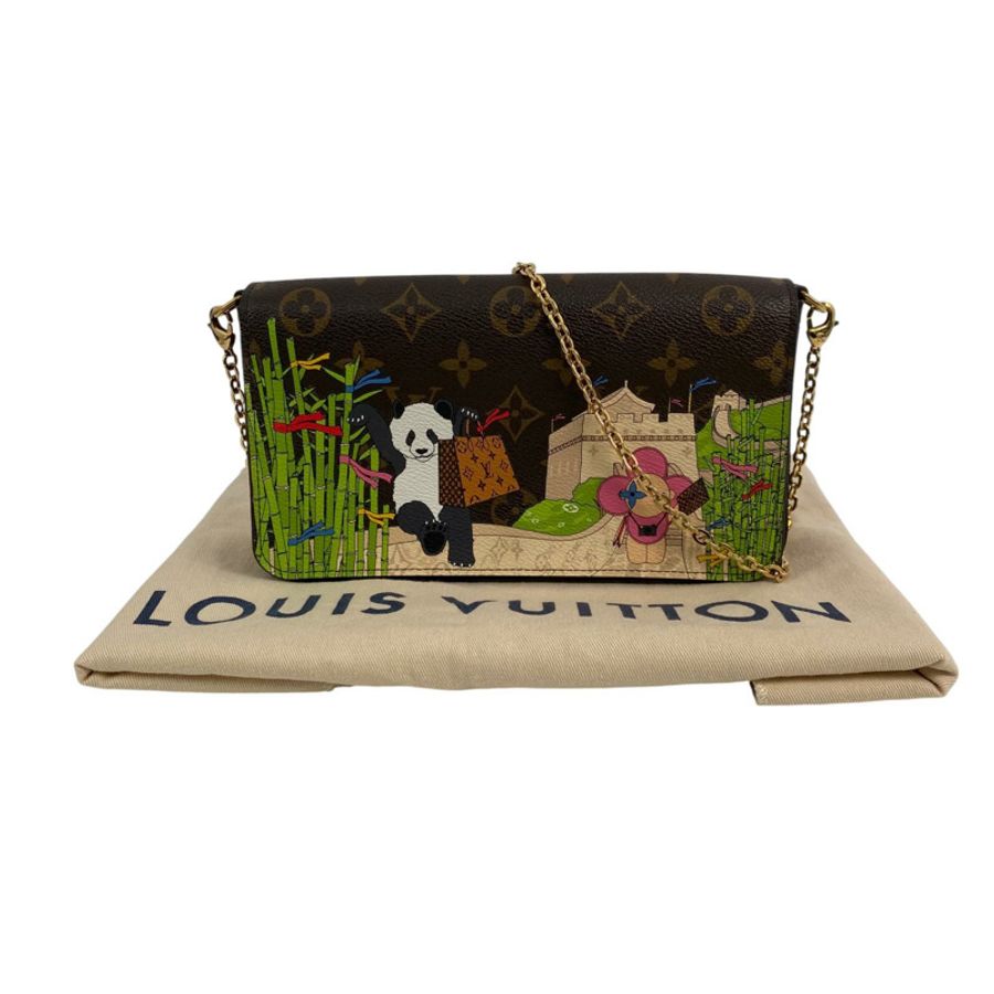 △ LOUIS VUITTON 路易·威登 Brown Coated Canvas Monogram Vivienne Pochette Felice Chain Wallet 啡色塗層帆布經典老花鏈條銀包 M80992-267011854-0