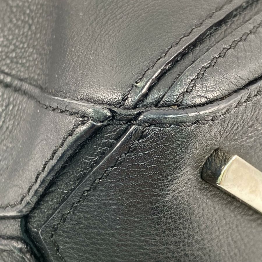 △ LOEWE 羅意威 Black Calfskin Puzzle 2 way bag 黑色小牛皮兩用袋-267012302-5