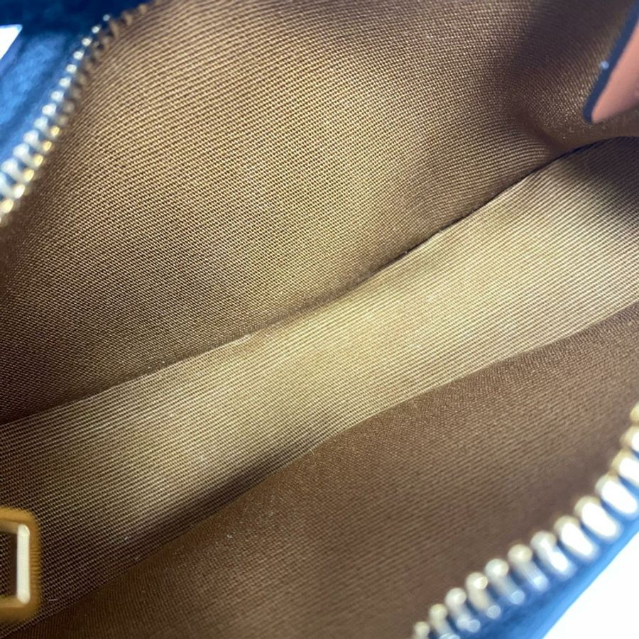 ☆ CELINE 思琳 Black Brown Coated Canvas Ava Triomphe Shoulder Bag 黑色啡色塗層帆布肩背包-267012412-18