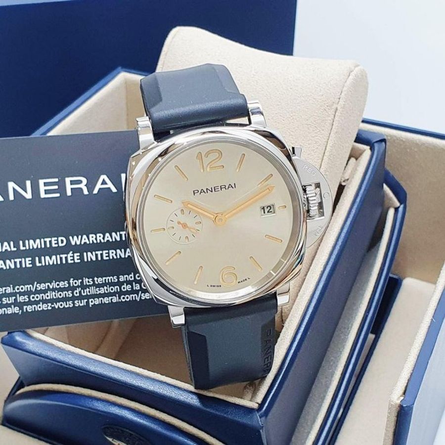 【大眾名錶】PANERAI 沛納海 Luminor Due系列 PAM01249 2025/03 象牙色陽光放射三明治面盤 原廠保固至2033/03 G330-4