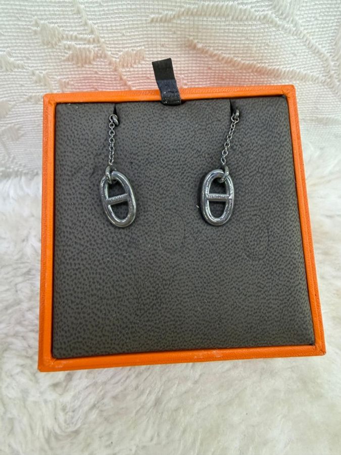 Hermès Farandole silver earrings-0