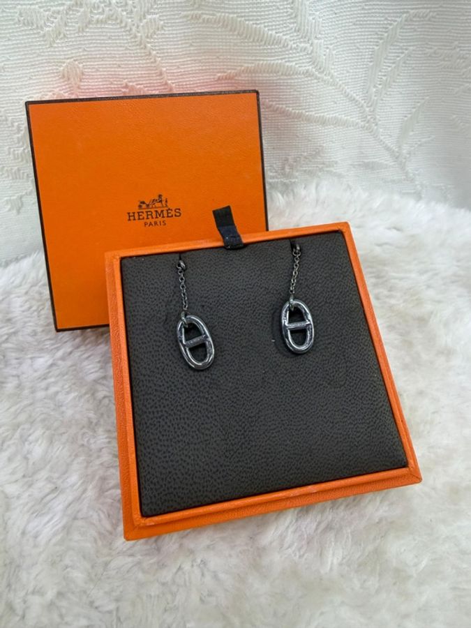 Hermès Farandole silver earrings-1