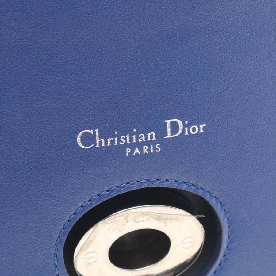 Christian Dior BE DIOR 女士單肩包,羊皮材質,黑色/藍色,二手 CD-4