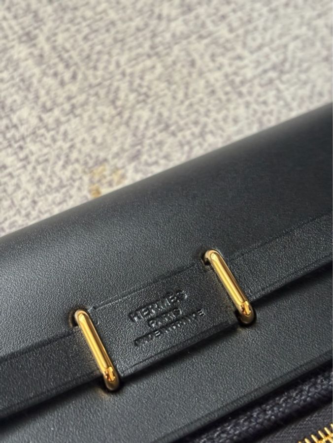 🧡 Hermès Mini Herbag|黑色 × 金扣|2026年5月購入-6
