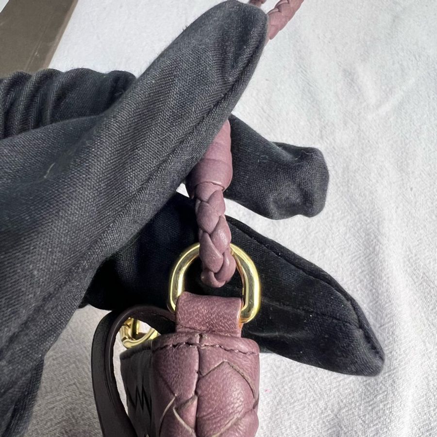 【赫蒂國際精品】 Bottega Veneta 紫色編織小羊皮手機包 vintage 二手 中古-10