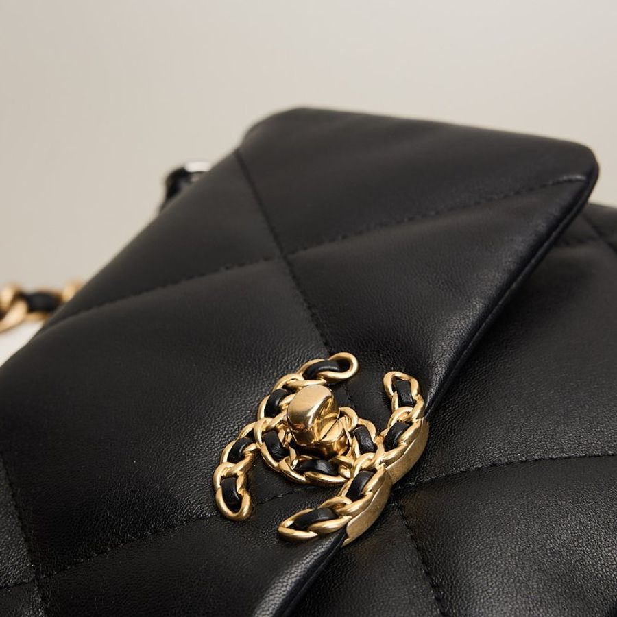 二手Chanel 19bag 小號黑金-5