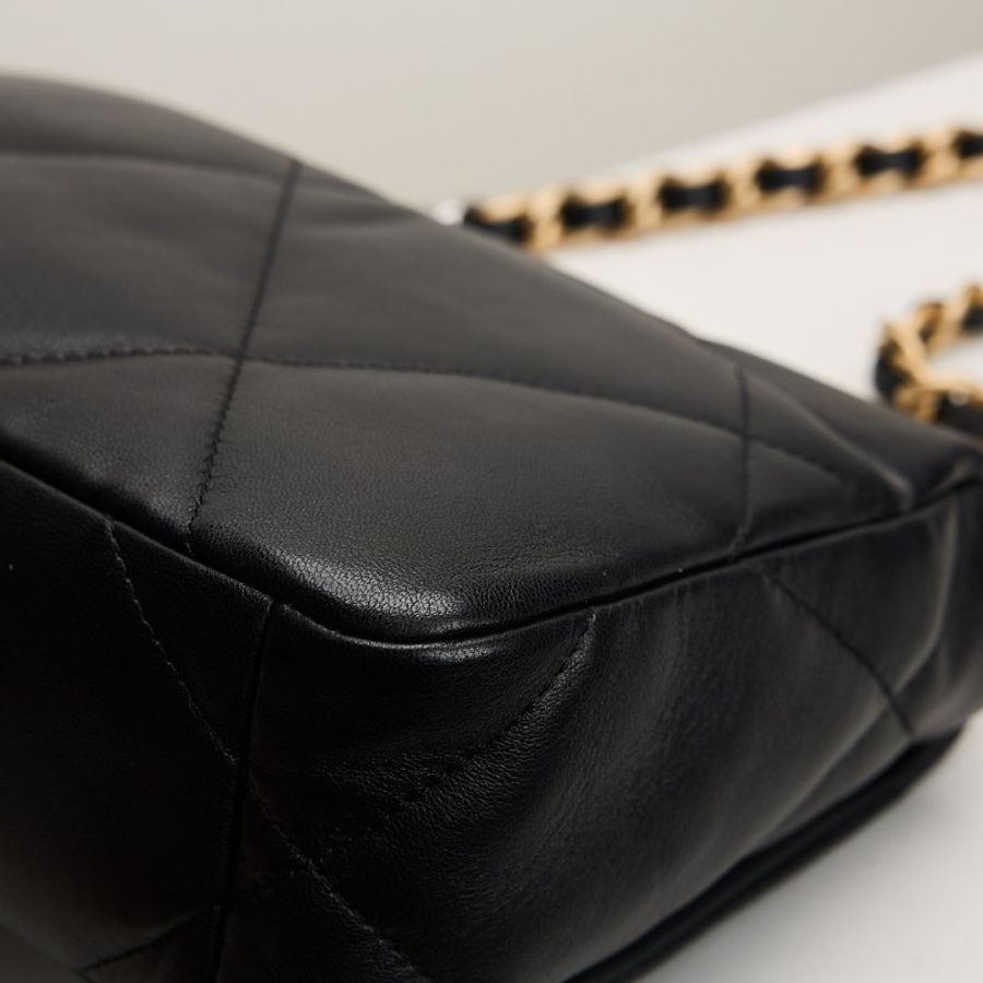 二手Chanel 19bag 小號黑金-9
