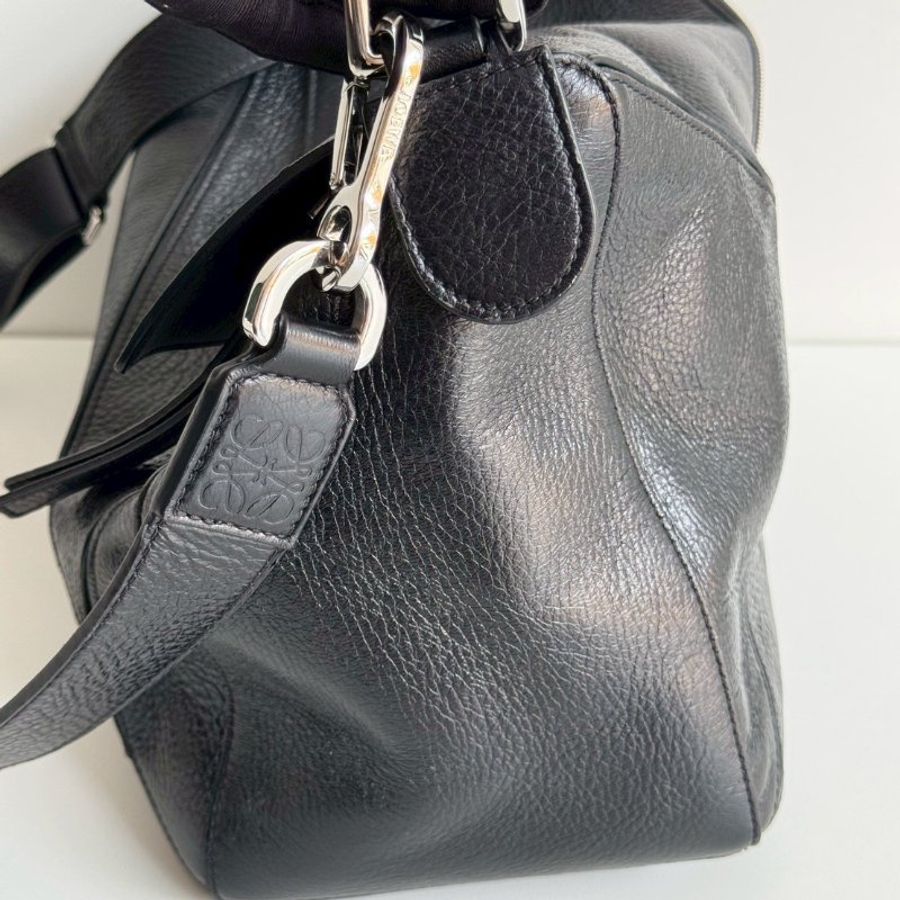 99新🆕 LOEWE 羅意威 Puzzle Medium 黑色銀釦-10