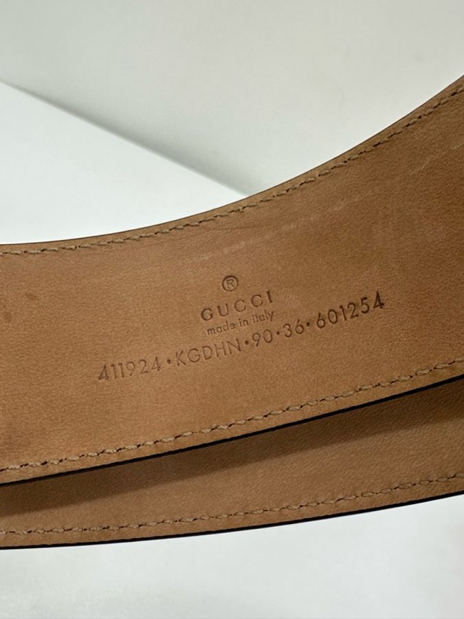 Gucci 腰帶 雙G老花款 長度90cm,金屬扣-4