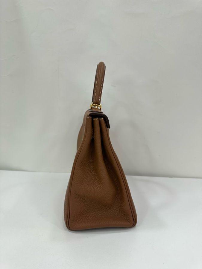 Hermes 愛馬仕 Kelly28金棕金扣 togo皮 A刻-3
