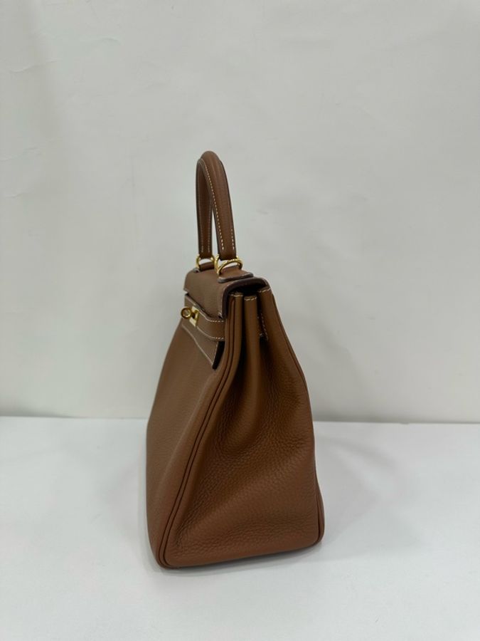 Hermes 愛馬仕 Kelly28金棕金扣 togo皮 A刻-4