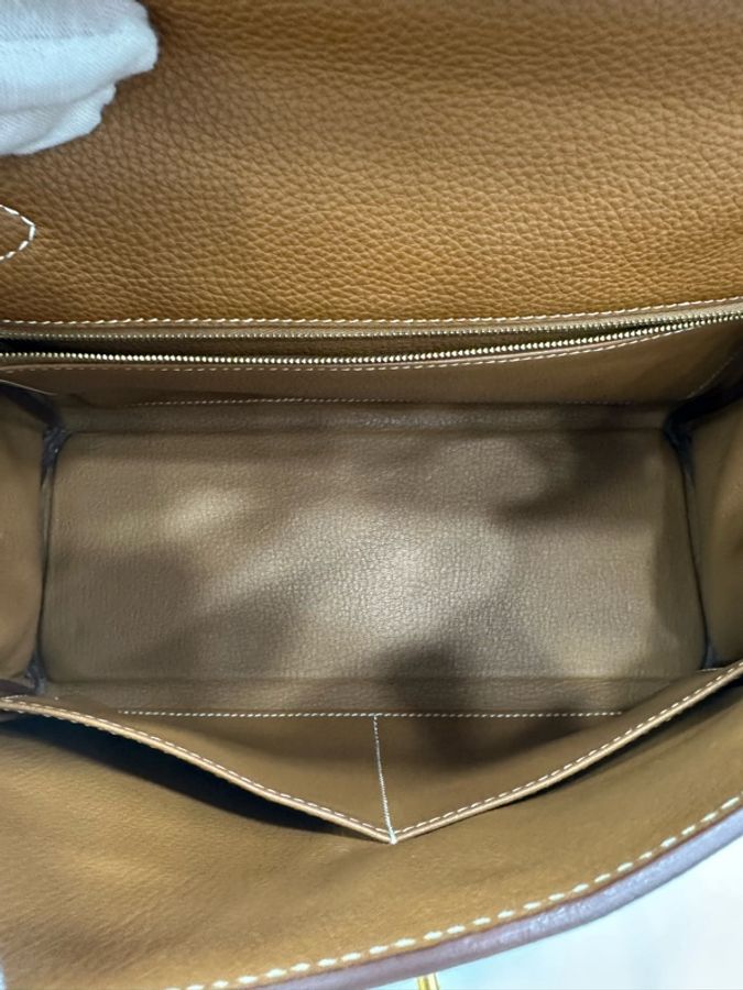 Hermes 愛馬仕 Kelly28金棕金扣 togo皮 A刻-8