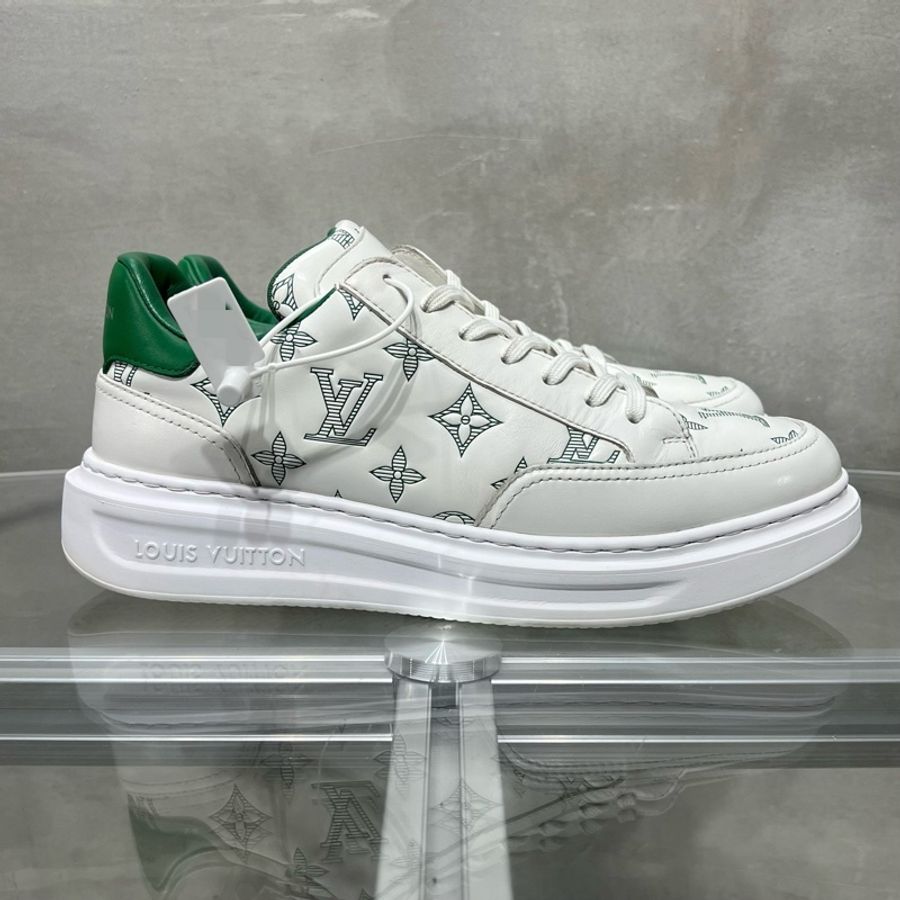 Louis Vuittion/路易威登 LV Beverly Hills 白綠滿印板鞋 40.5碼-2
