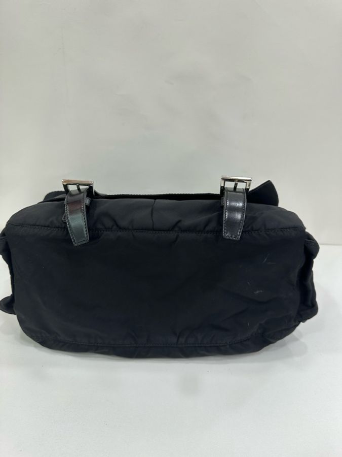 Prada 黑色尼龍郵差包 肩背包 斜背包 輕便好用-5