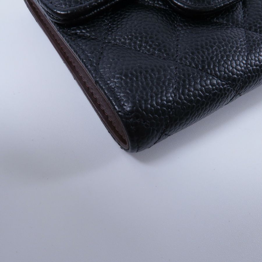 CHANEL 牛皮皮革Classic Small Flap Wallet銀包-11