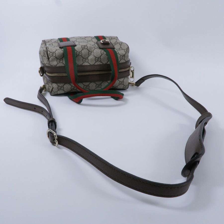 GUCCI 塗層帆布Ophidia Mini GG Supreme手挽肩背兩用袋-7