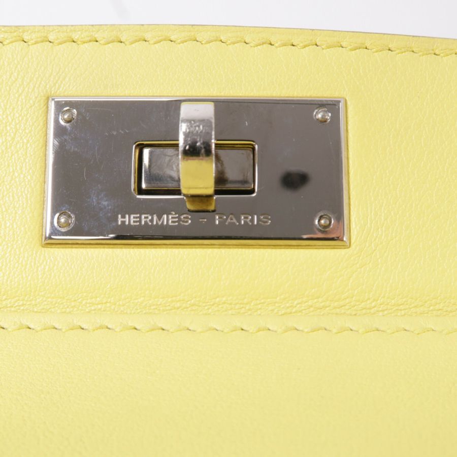HERMES Swift皮革Toolbox 26手挽肩背兩用袋Lime-5