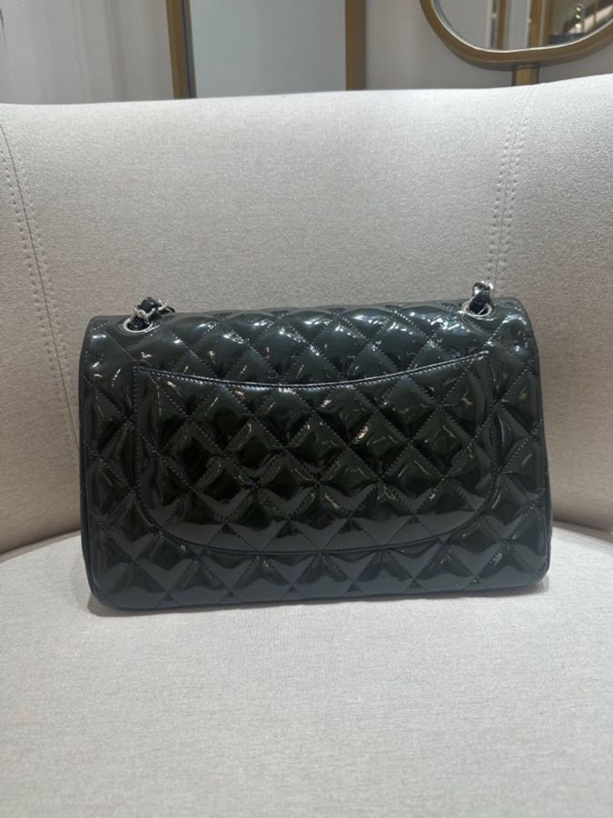 95新CHANEL墨綠色CF jumbo-6