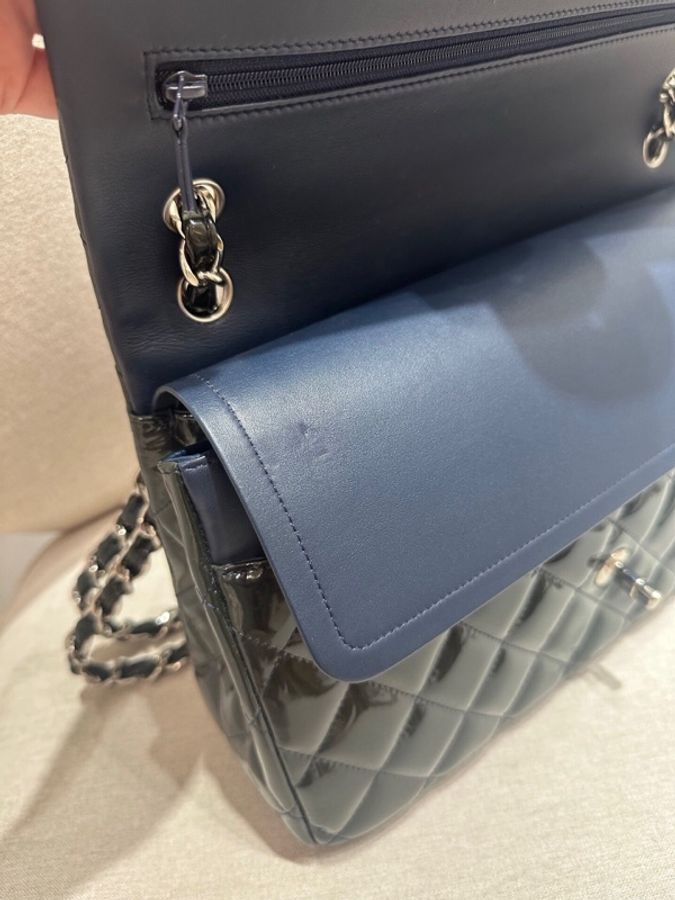 95新CHANEL墨綠色CF jumbo-10
