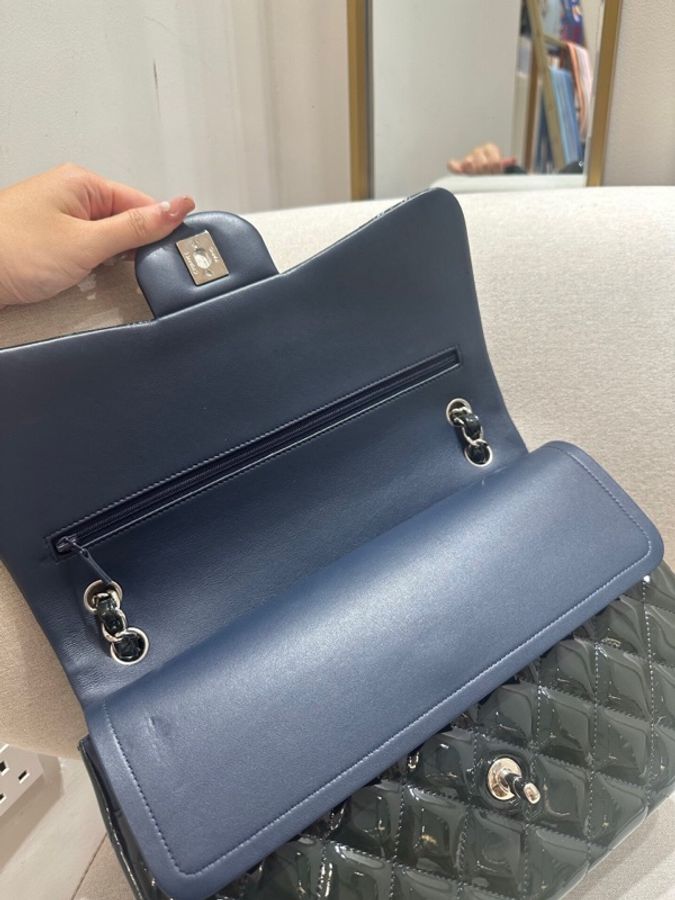 95新CHANEL墨綠色CF jumbo-11