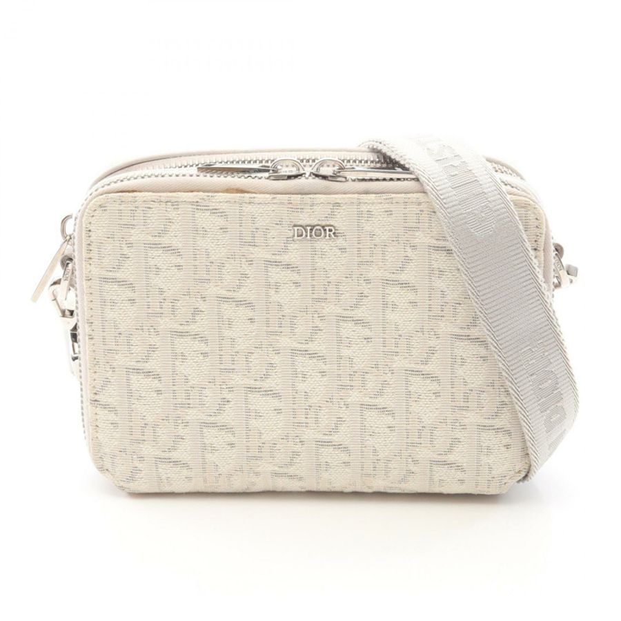Christian Dior Oblique 斜背包,帆布皮革,米色,二手女款-0