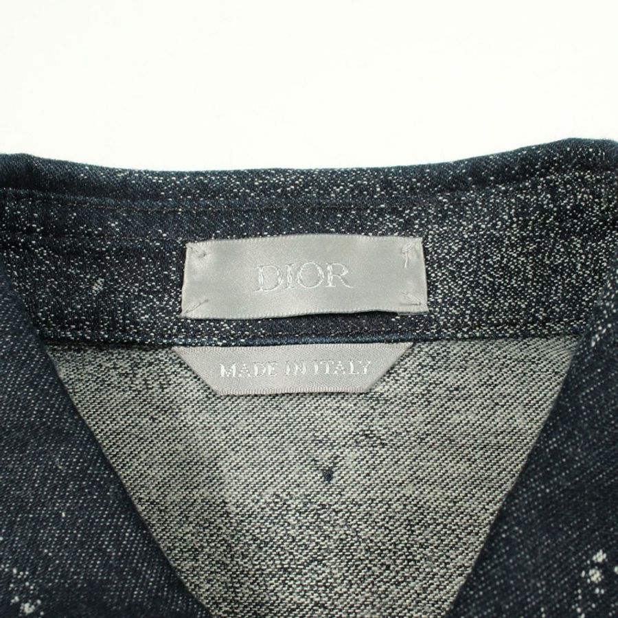 DIOR × PETER DOIG 襯衫 043D584F5338 純棉 海軍藍 #37 二手 男款-2