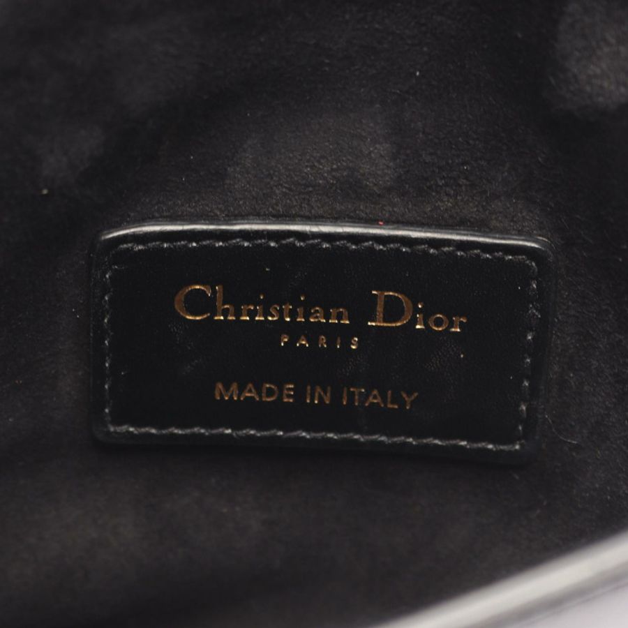 Christian Dior 馬鞍腰帶包,黑色真皮,二手女款-3