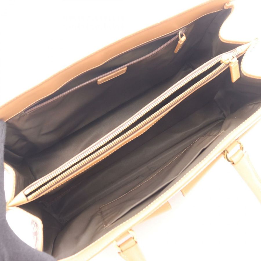 Christian Dior Trotter 手提包,帆布皮革,米棕色,二手女款-2