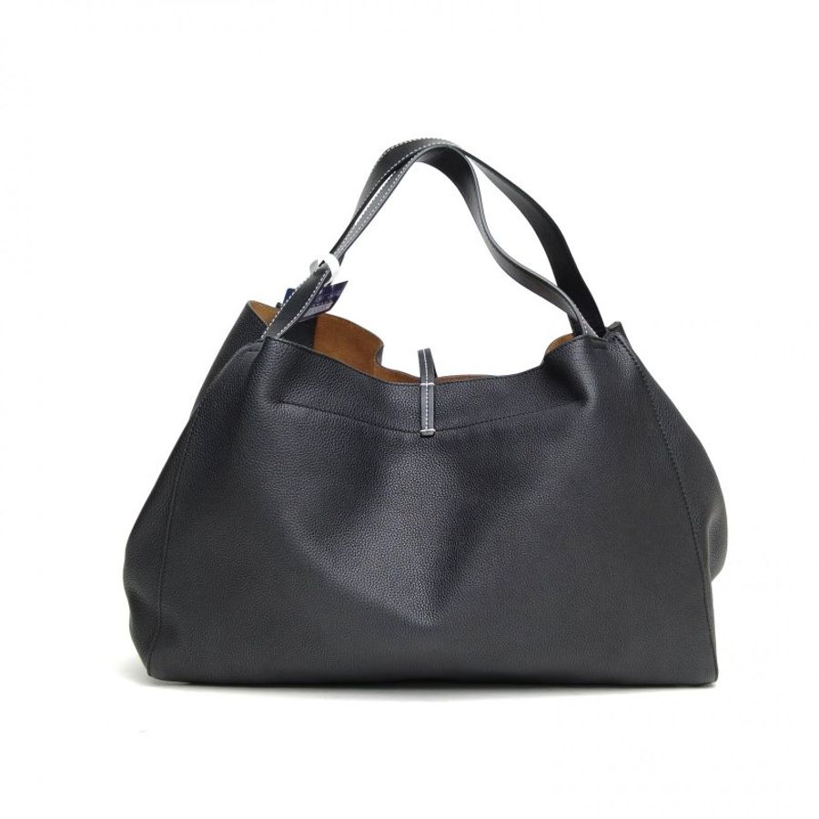 LOEWE 黑色牛皮葉子扣單肩托特包肩背包-2