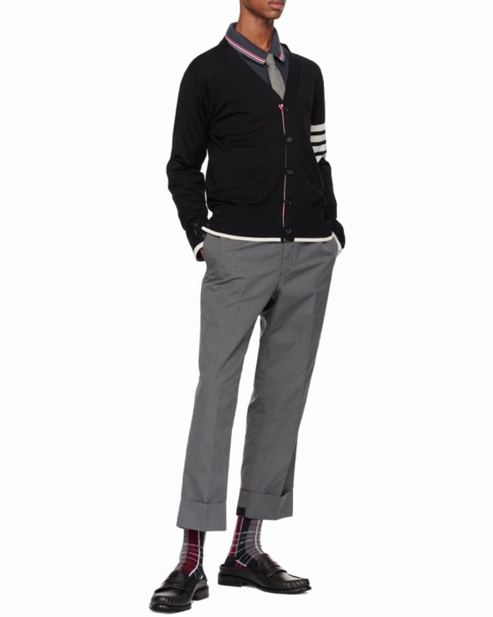 Thom Browne 男士 4 條紋針織開衫1 2 3 4 5碼-2