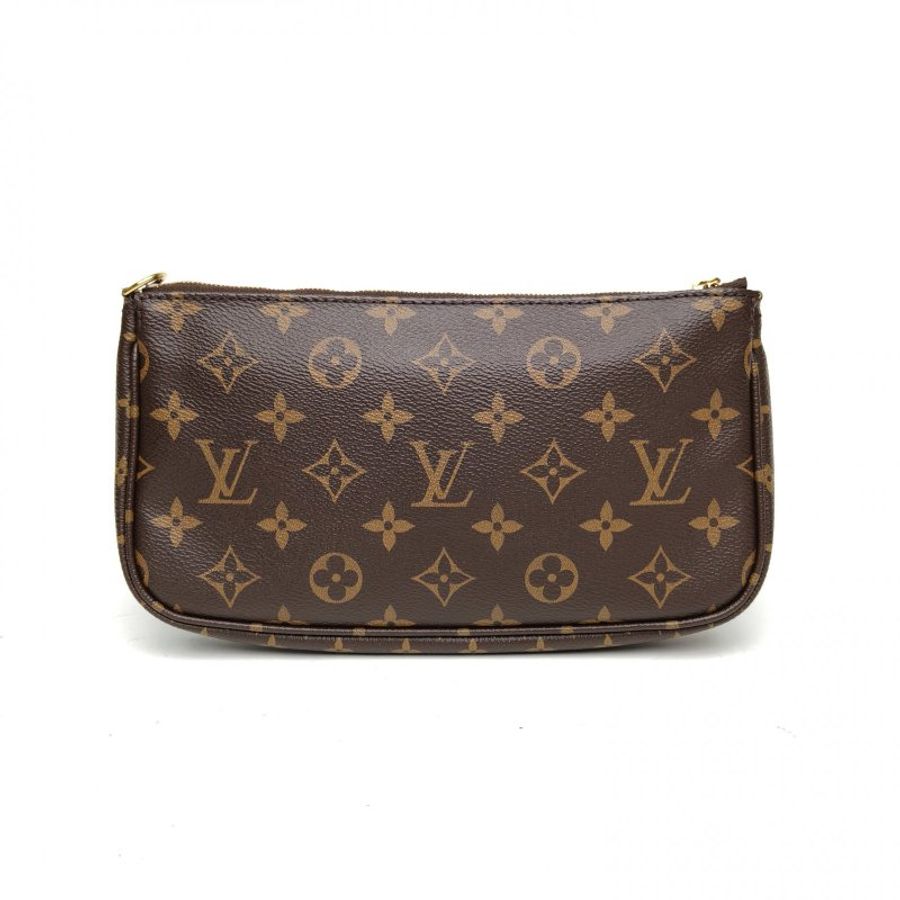 LOUIS VUITTON MultiPochette五合一綠肩帶老花PVC肩背包-2