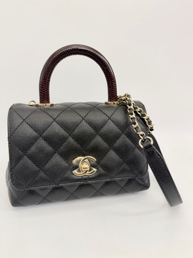 Chanel 黑魚子醬coco handle mini-2