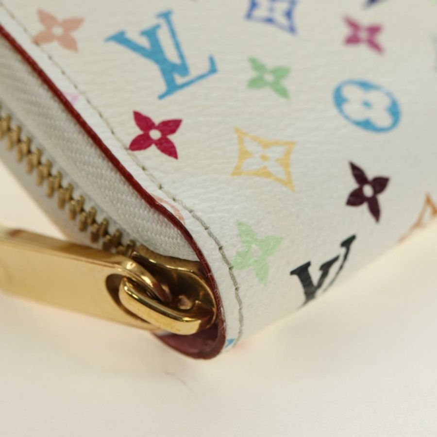 【日本直送】路易威登 Monogram Multicolor Zippy 皮夾 白色 M60241 LV 正品 181112V-6