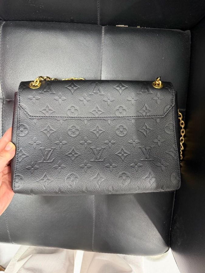 LouisVuitton 路易威登 黑色牛皮Vavin BB鏈條包 芯片款-1