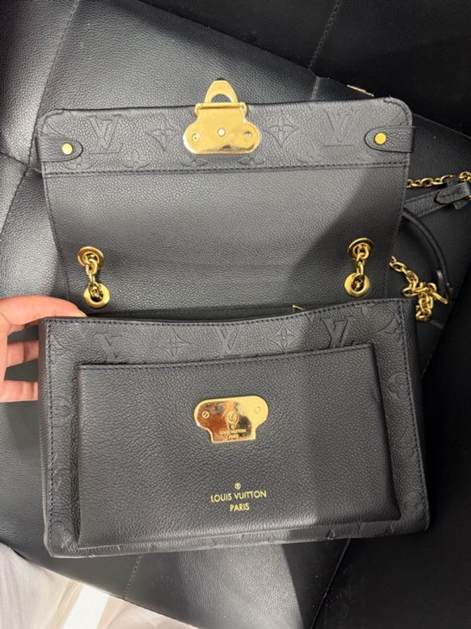 LouisVuitton 路易威登 黑色牛皮Vavin BB鏈條包 芯片款-4
