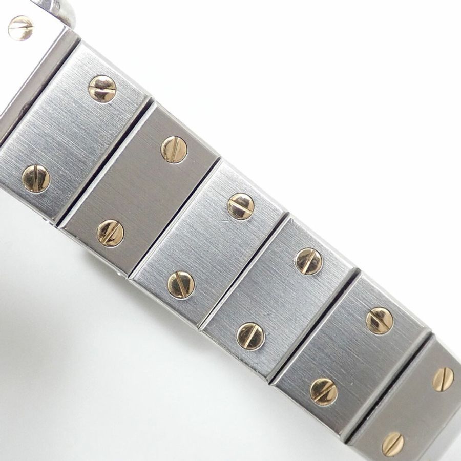 卡地亞 Santos Octagon SM 女士石英腕錶,不鏽鋼及 18K 黃金材質,型號 W2001683/187903,電池驅動-6