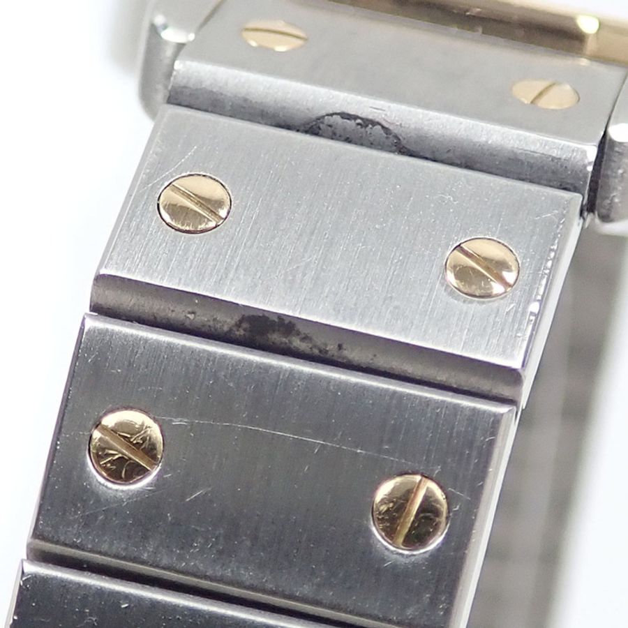 卡地亞 Santos Octagon SM 女士石英腕錶,不鏽鋼及 18K 黃金材質,型號 W2001683/187903,電池驅動-7