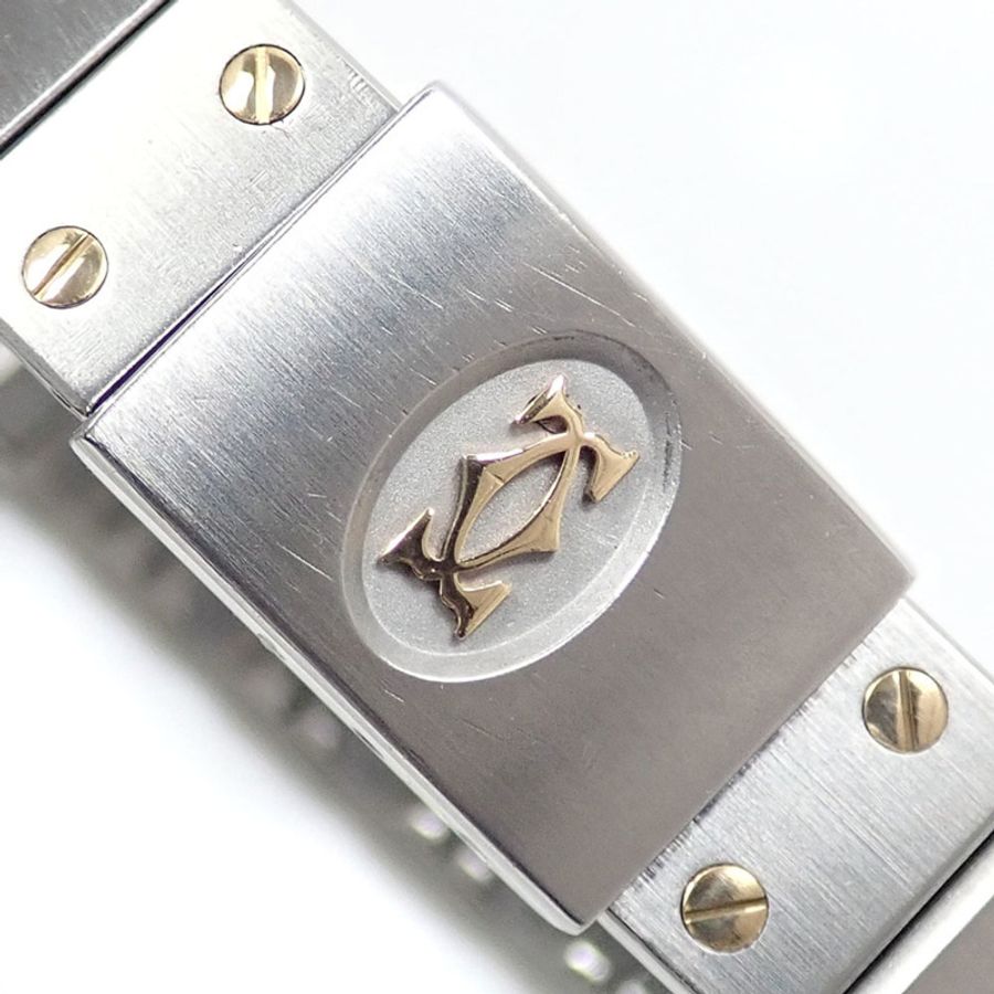 卡地亞 Santos Octagon SM 女士石英腕錶,不鏽鋼及 18K 黃金材質,型號 W2001683/187903,電池驅動-9