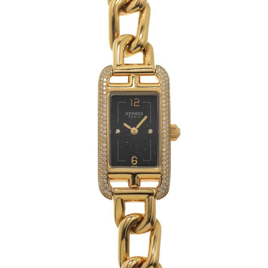 愛馬仕 Nantucket NA2 171c 女士腕錶,兩件式鑽石砂金石錶殼,18K 玫瑰金錶殼,純石英機芯-0