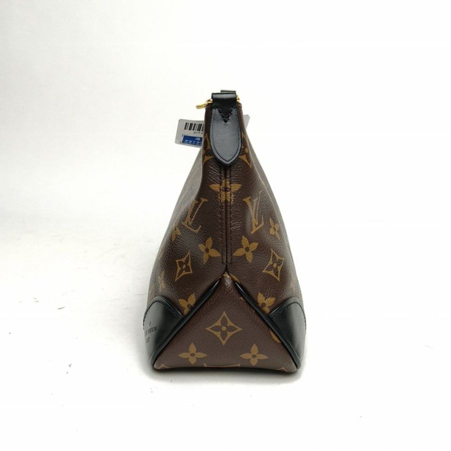 LOUIS VUITTON BOULOGNE牛角包黑色PVC晶片老花肩背包-1