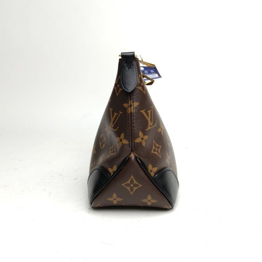 LOUIS VUITTON BOULOGNE牛角包黑色PVC晶片老花肩背包-3