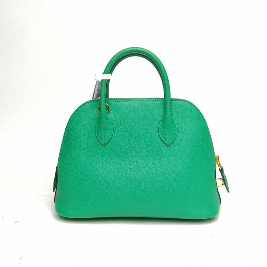 HERMES Bolide保齡球包25薄荷綠EC皮Z刻金扣肩背包-2
